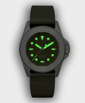 Discount Unimatic U4S Classic Military Watch in Olive with silver dial Green