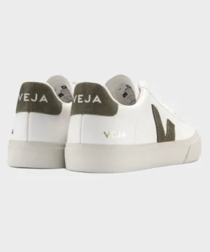 Cheap Veja Campo Leather Extra Khaki White
