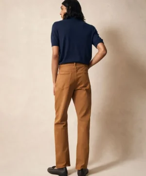 Online Todd Snyder Vintage Straight Fit 5-Pocket Chino in Leather Brown