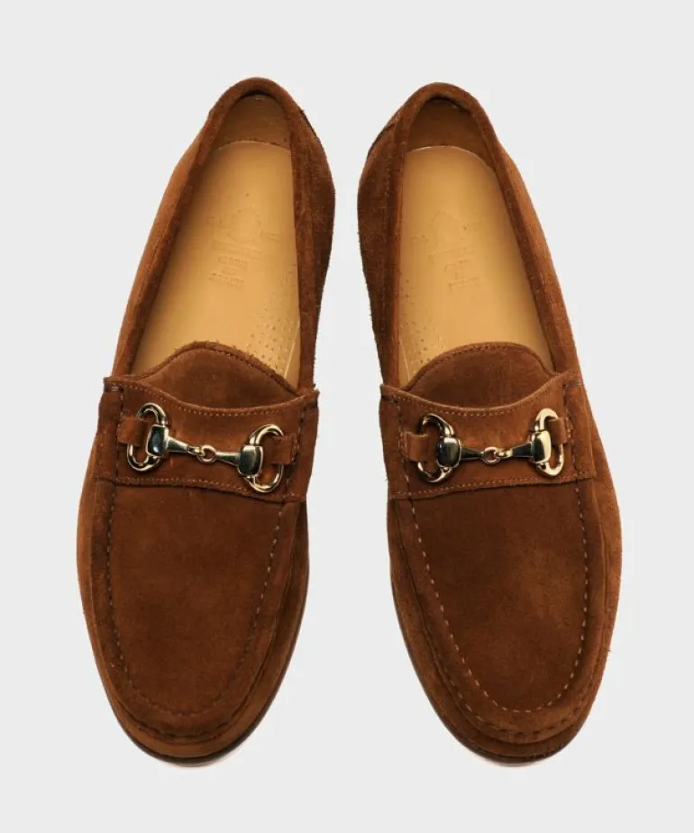 Shop Yuketen Moc Ischia Horsebit Loafer in Snuff Brown